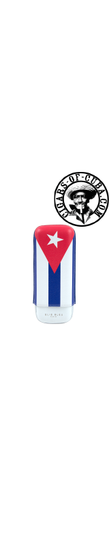 Elie Bleu Cigar Case - Cuban Flag - 2